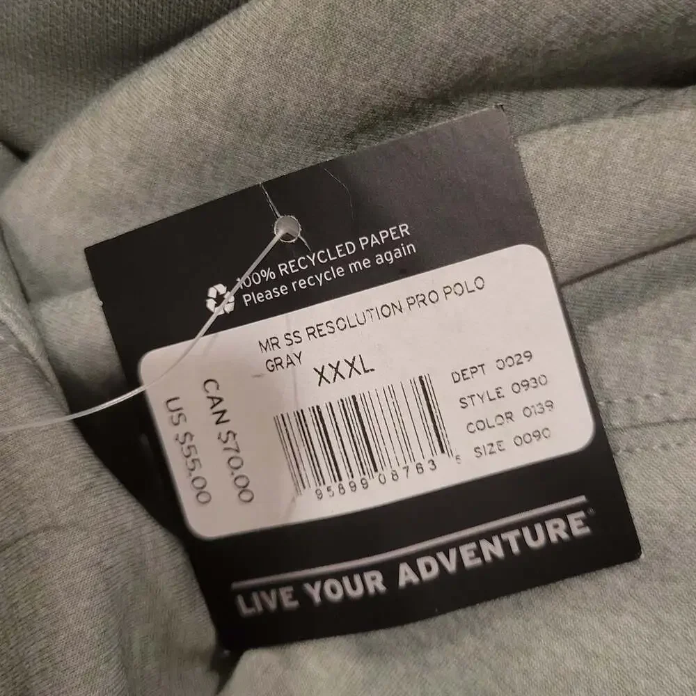Eddie Bauer Men's Resolution Short Sleeve Polo Gray Size 3XL,NWT - Picture 5 of 6